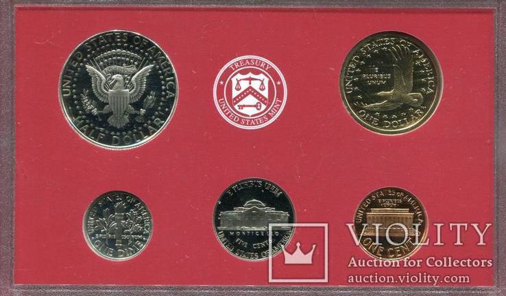 США 10 центов (дайм) 2001 ,,S,, ПРУФ из набора, фото №5