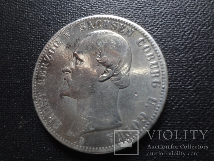 1 талер 1870 Саксен-Кобург Гота серебро   (О.5.7)~, фото №3