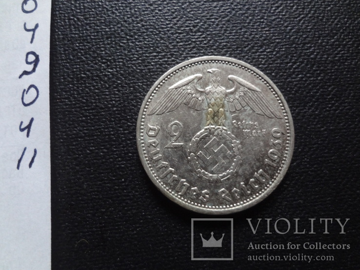 2 марки 1939 Германия серебро    (О.4.11)~, фото №7