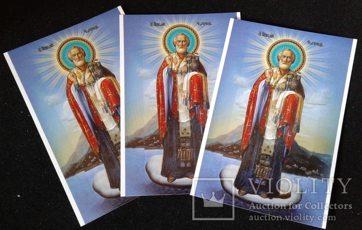 Ікони (3 шт.) святителя Миколая арх. Мирлікійського, чудотворця, фото №2