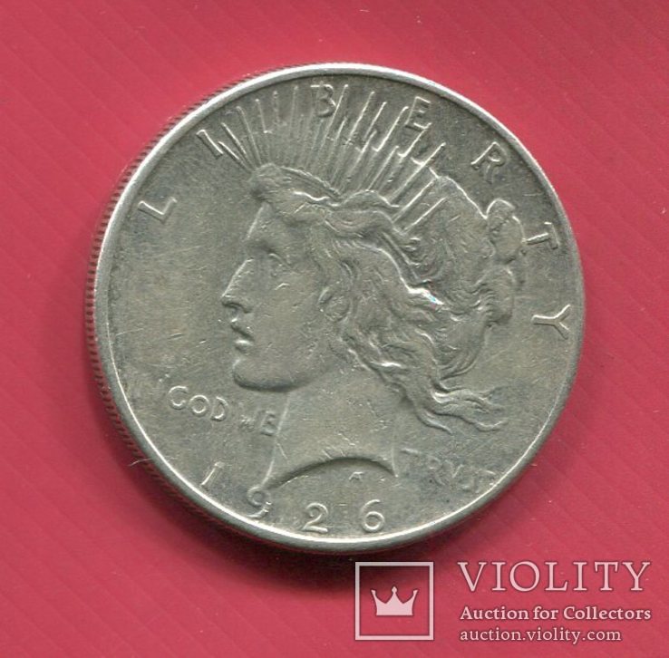 США 1 доллар 1926 Мирный, фото №2
