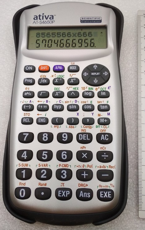 Калькулятор Инжинерный, Научный, Исследовательский ATIVA-AT-S4650P, фото №3