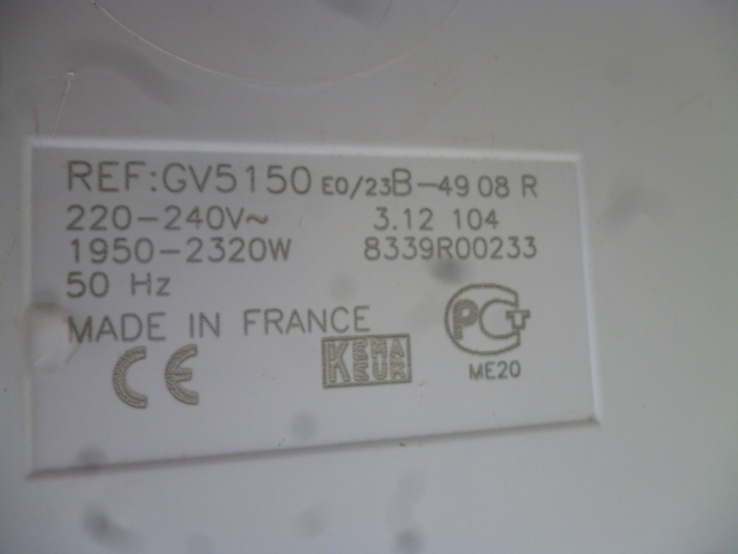Праска утюг з пароударо TEFAL GV5 150 з Німеччини, photo number 13