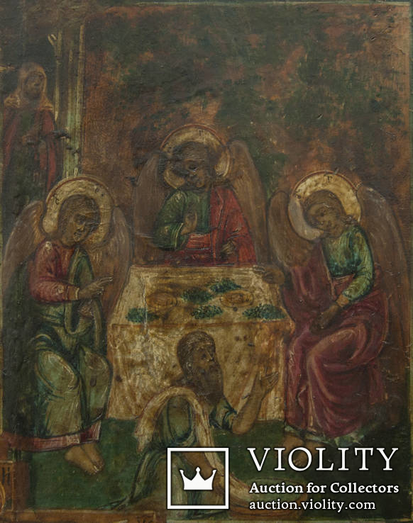 Четырёхчастная икона с Крестом нач 19 века ., фото №4