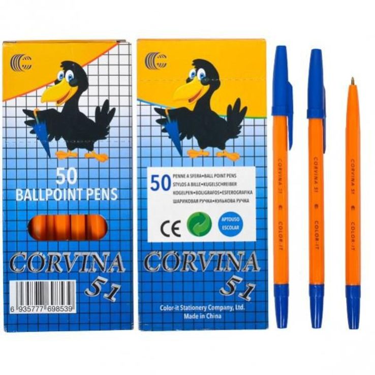 Ручка шариковая синяя 50шт, photo number 2