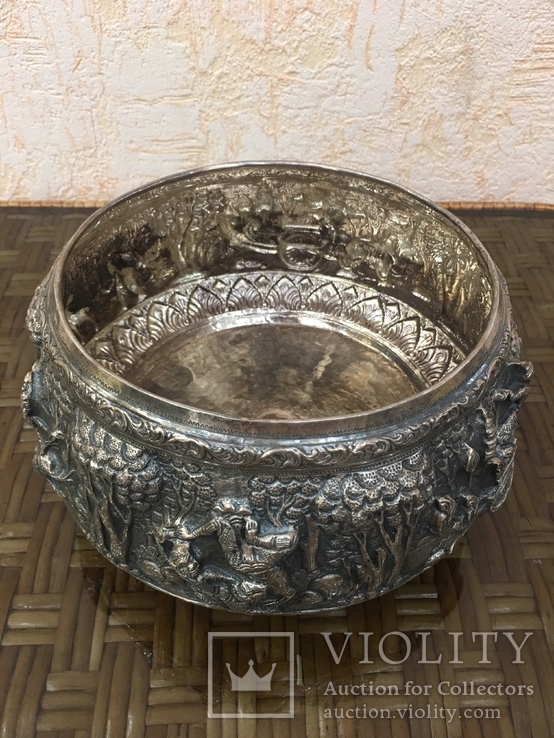 Серебряная миска. 613 г. Тайланд., фото №5