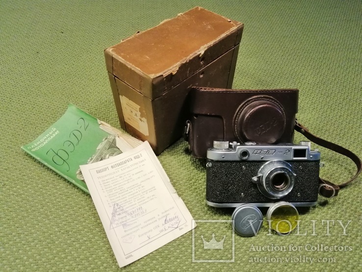 Фотоаппарат ФЭД-2 утопающий с оригинальными паспортом и коробочкой, фото №2