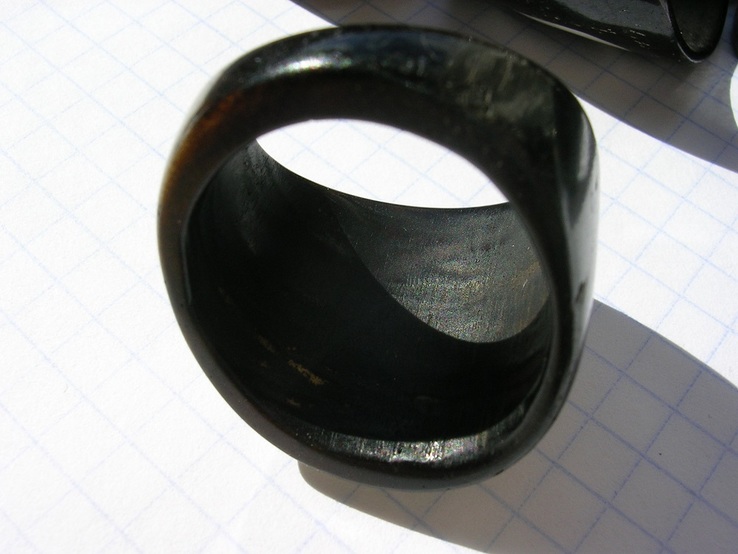 Кольцо с кости буйвола 1 шт., фото №6