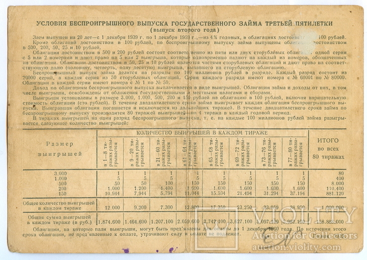 Облигации на 25 рублей 1939 г.  и 1944 г., фото №5