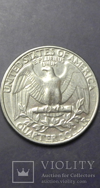 25 центів США 1985 P, фото №3