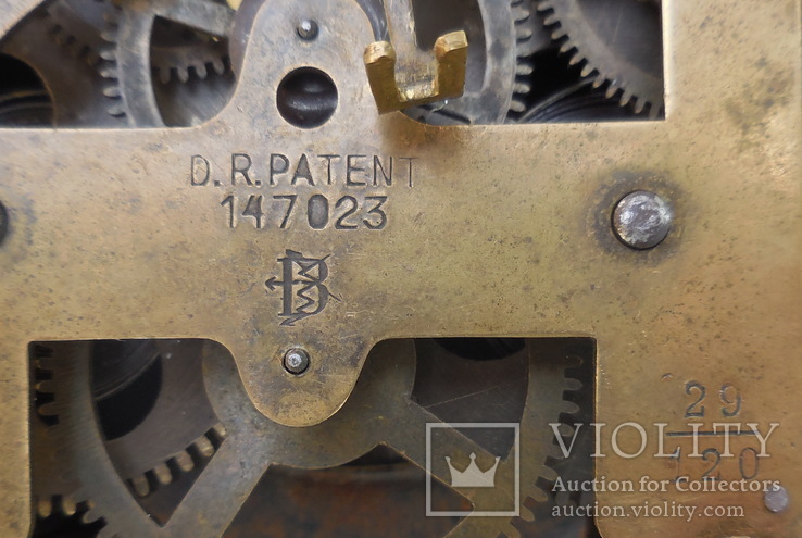 Механизм с боем к настенным часам D.R.Patent 147023, фото №4