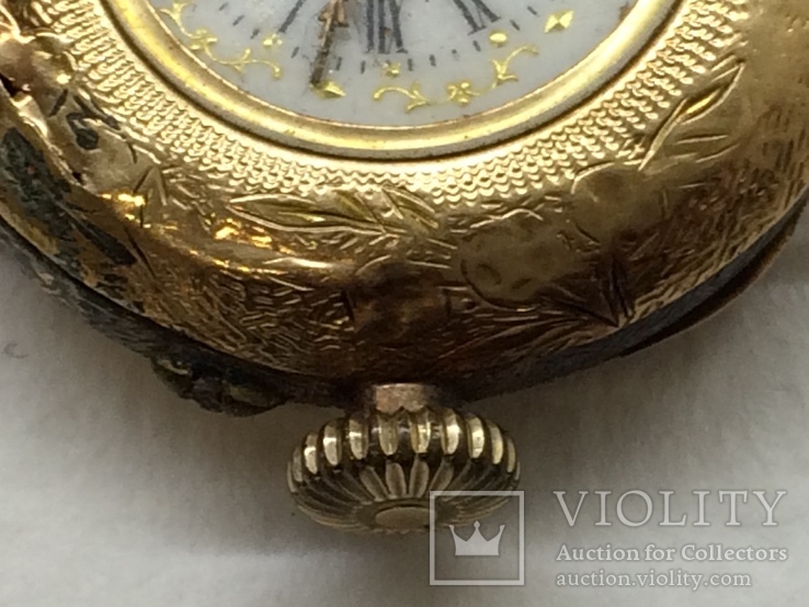 Часы золото 56 наручные ( переделка ) женские старинные, фото №4
