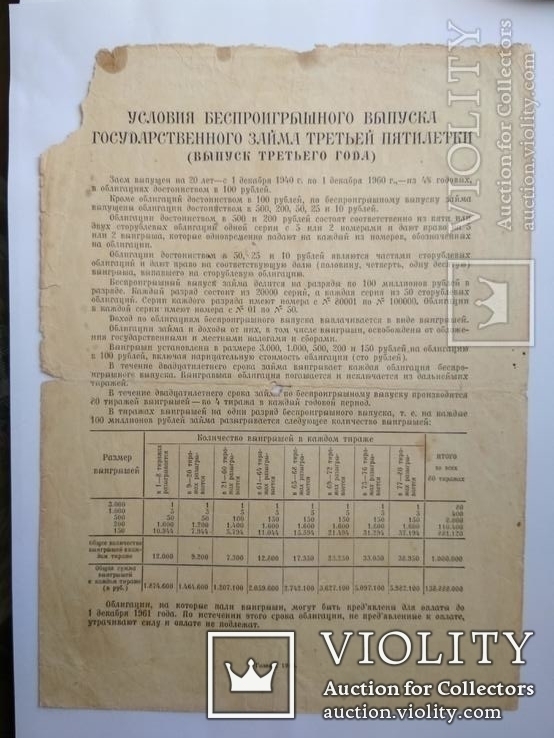 Облигация 100 руб. 1940 г., фото №3