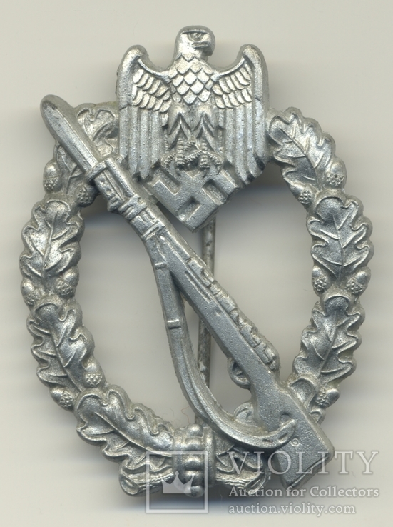 Пехотный знак в серебре (пр-ль Assmann &amp; Söhne), фото №2