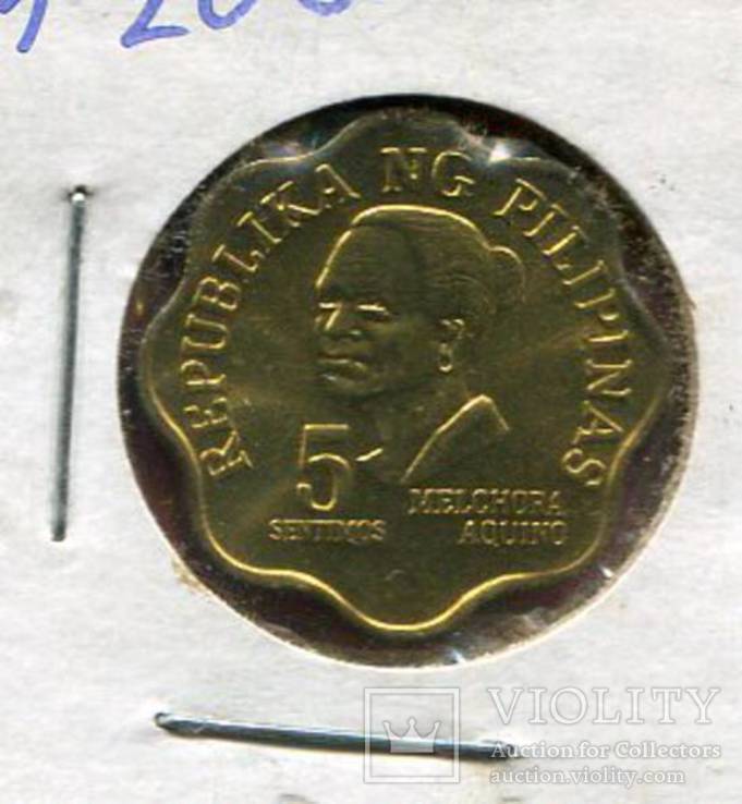 Филиппины 5 сентаво 1975 UNC, фото №2