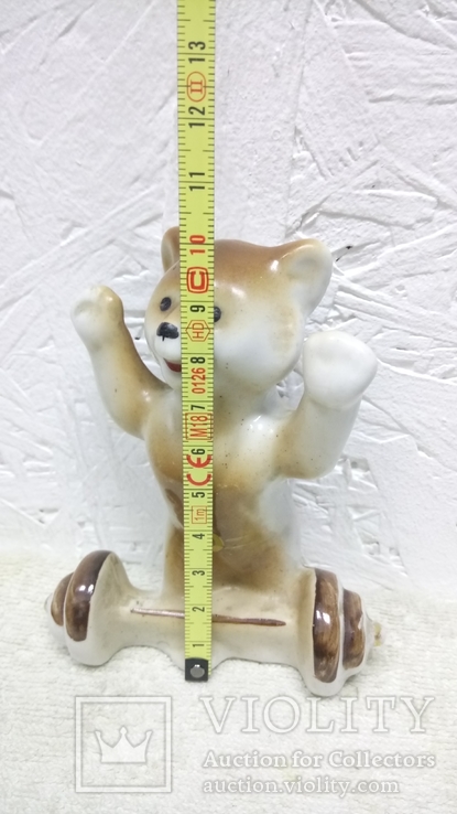Статуэтка Олимпийский мишка-штангист, фото №4