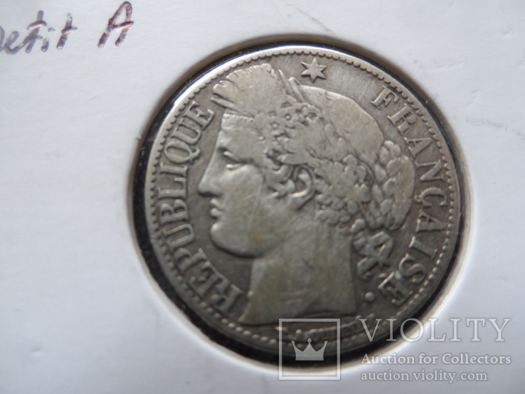 1 франк 1872 Франция  Церра серебро холдер 10~, фото №5