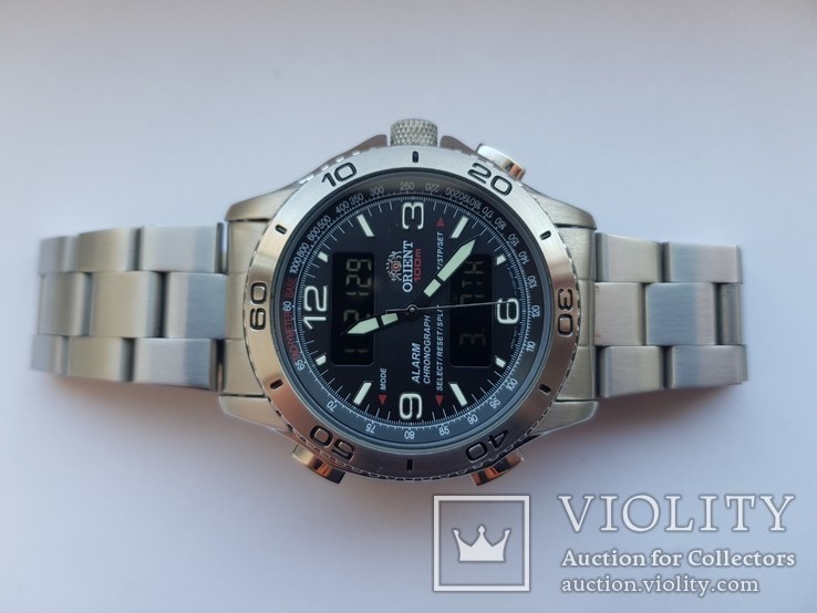 Мужские часы Orient Analog Digital Aerospace Chronograph CVZ00001B