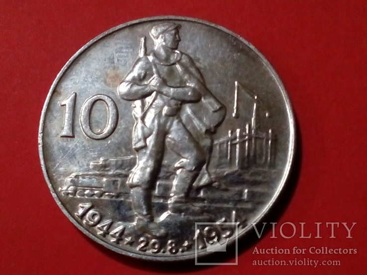 10 корун 1954 Чехословакия unc, фото №2