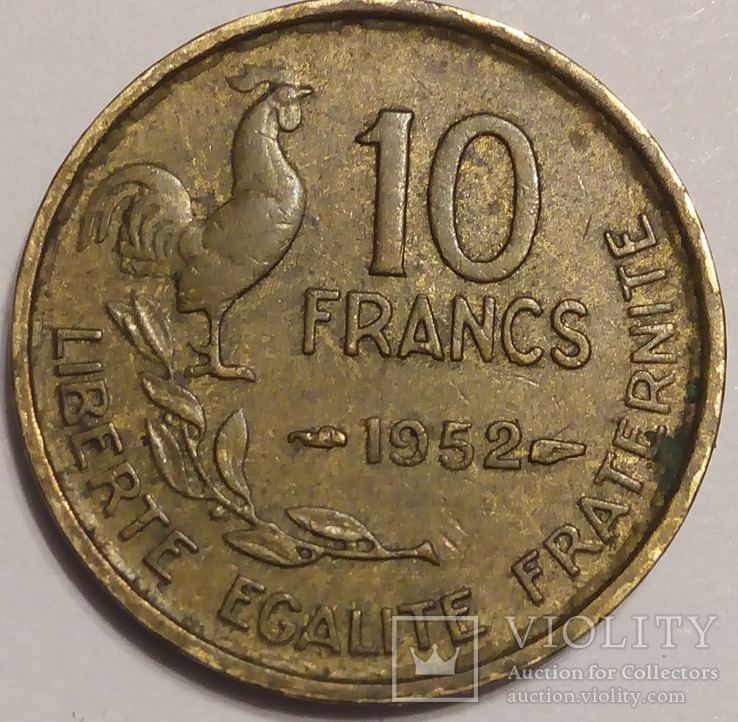 Франция 10 франков 1952, фото №2