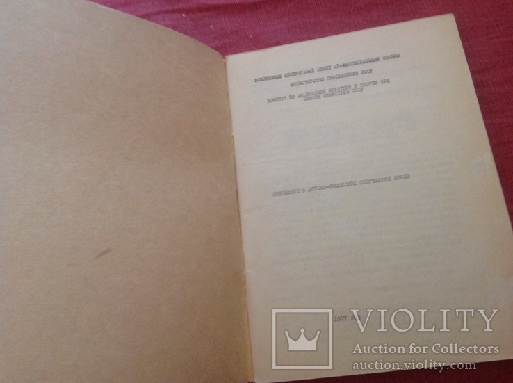 Брошюра положение о ДЮСШ, спорт ссср 1977 год, фото №3