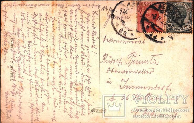 Италия-Хорватия, г.Опатия 1925 г. прошла почту. 2 марки, фото №3