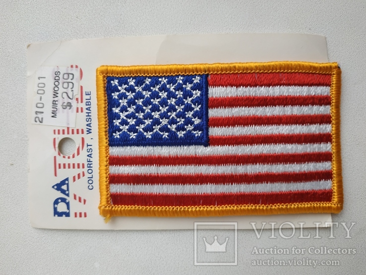 Шеврон вінтажний прапор США made in USA