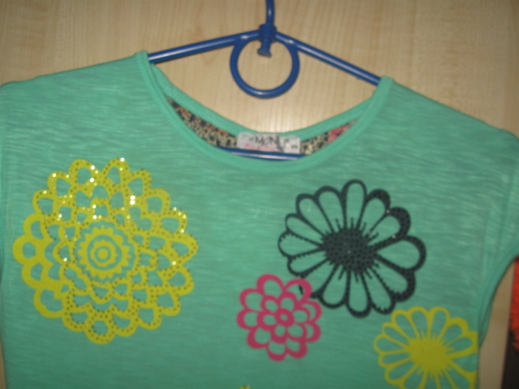 Симпатична футболка блузка з шифоновою спинкою monili р.s, photo number 3