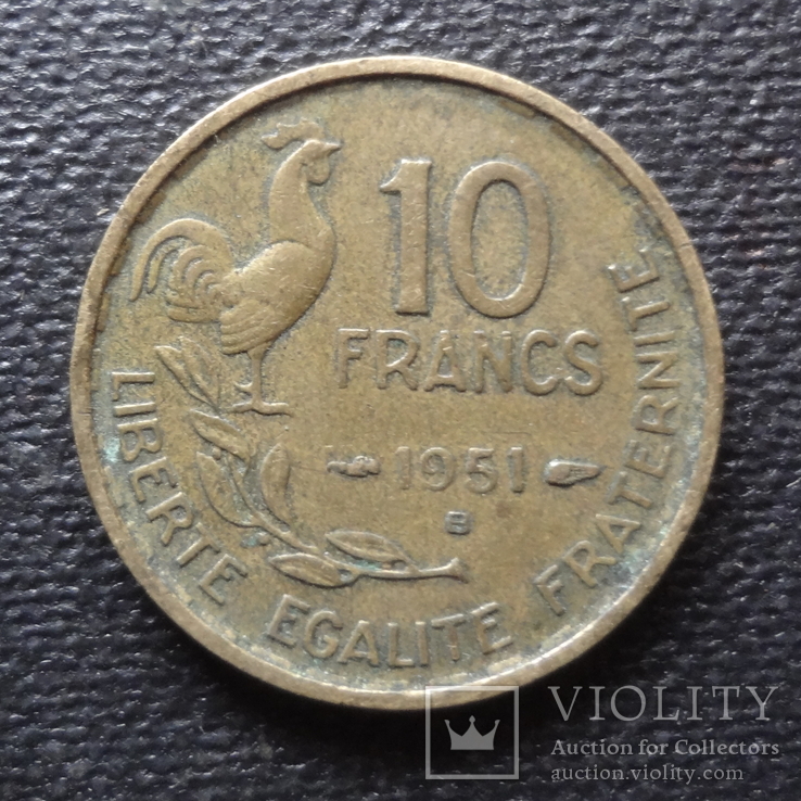 10 франков 1951 Франция    (С.9.17)~, фото №2