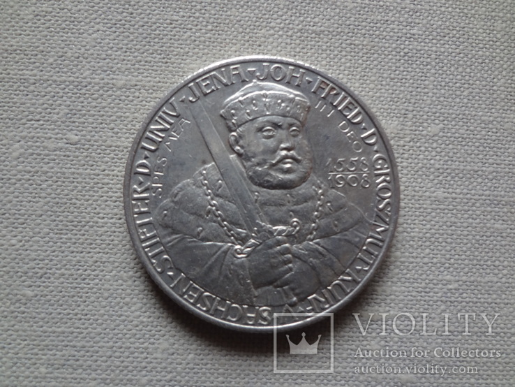 2 марки 1908 Саксен Веймар Эйзенах ун-т Йена серебро     (О.7.7)~, фото №2