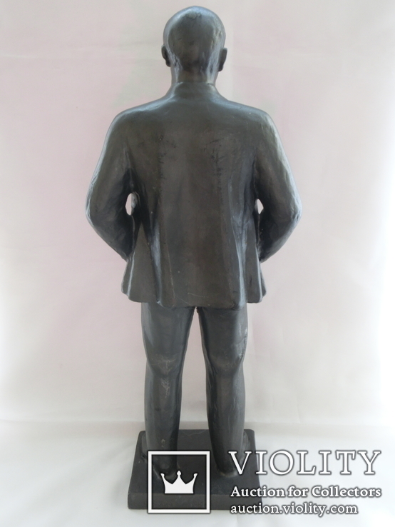 Скульптура В.И. Ленин автор Дерунов 42см. Вес 4кг., фото №5