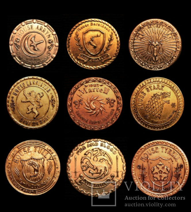 Полное собрание монет на тему "Игра Престолов" (Game of Thrones), фото №3
