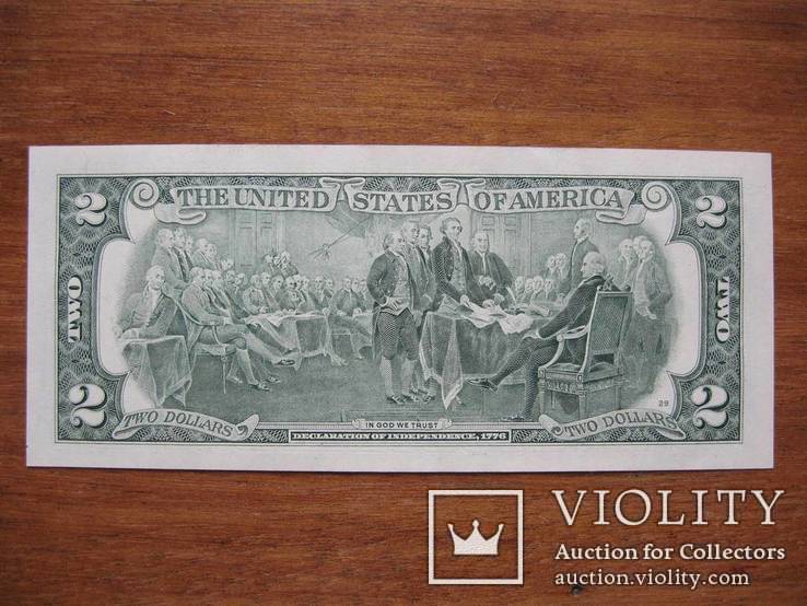 2 доллара с номером 1992-01-06, фото №3