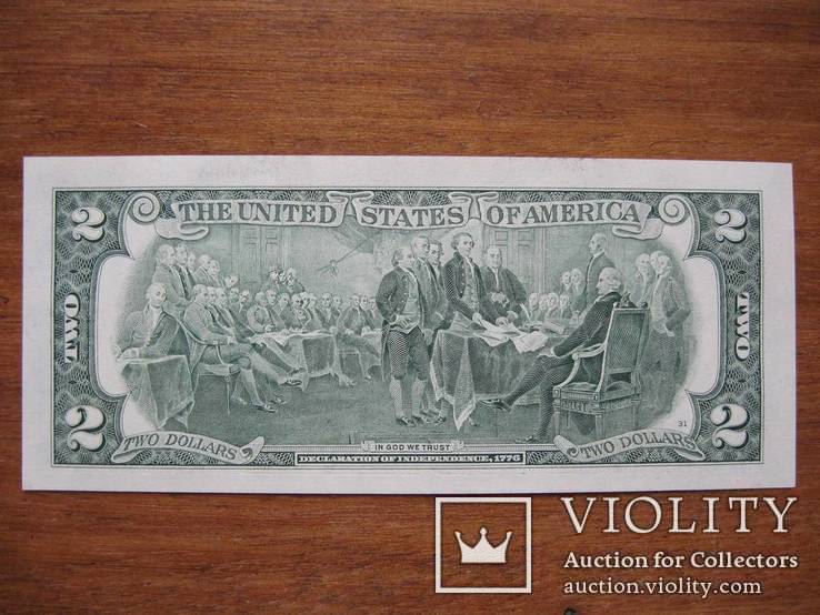 2 доллара с номером 1992-01-07, фото №3