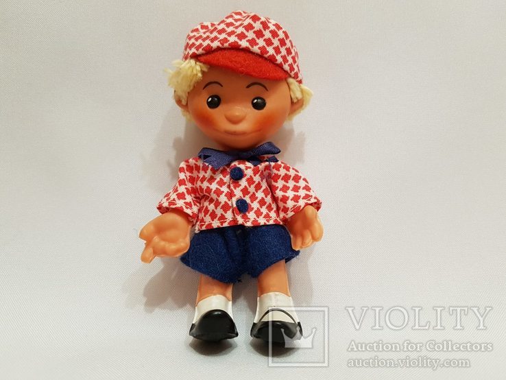 С петелькой редкая куколка мальчик ГДР . 12 см. Германия , одежда родная , петелька, фото №8