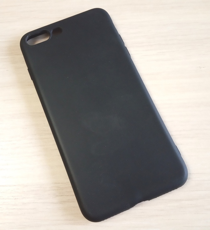 Силиконовый чехол для iPhone 7 Plus, iPhone 8 Plus черный (матовый), фото №2