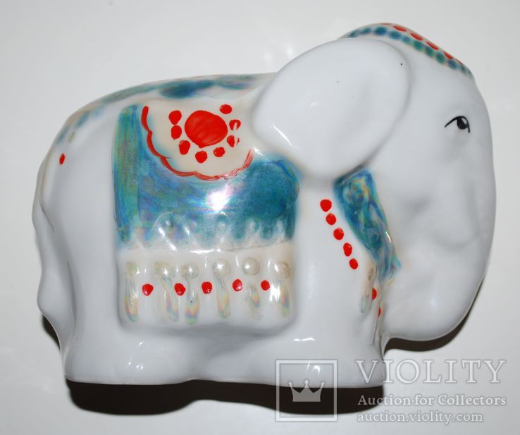 Фарфоровый слон/копилка, ЗКХ "Полонное" - 16х12х8 см., фото №4