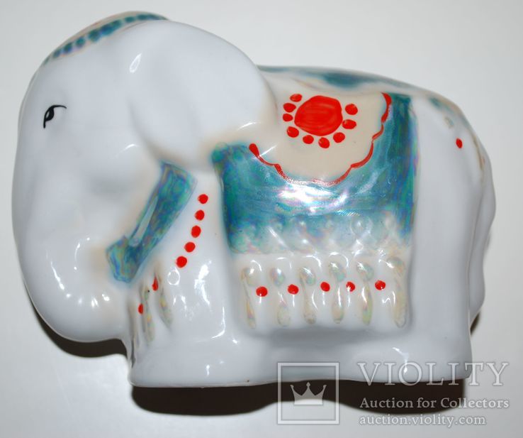 Фарфоровый слон/копилка, ЗКХ "Полонное" - 16х12х8 см., фото №5