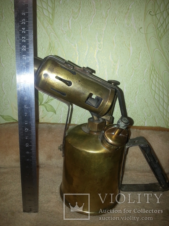 Латунная паяльная лампа S.H&amp;S B British Made керосиновая бензиновая, фото №7