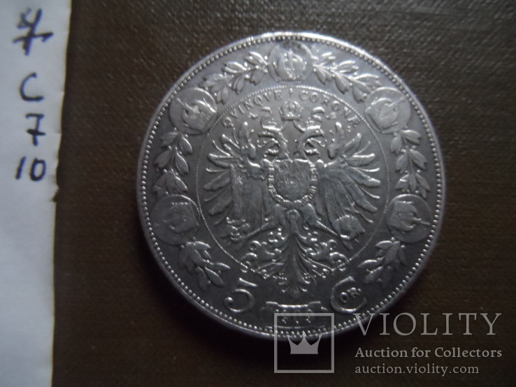 5 крон 1909 Австро- Венгрия  серебро     (С.7.10)~, фото №7