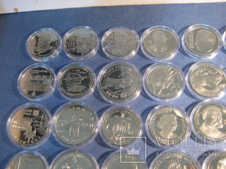 Годовая подборка юбилейных монет Украины 2005г., фото №3