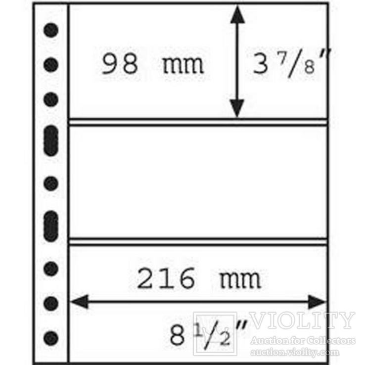 Лист к альбому Leuchtturm, Grande для банкнот, 3С. 308439