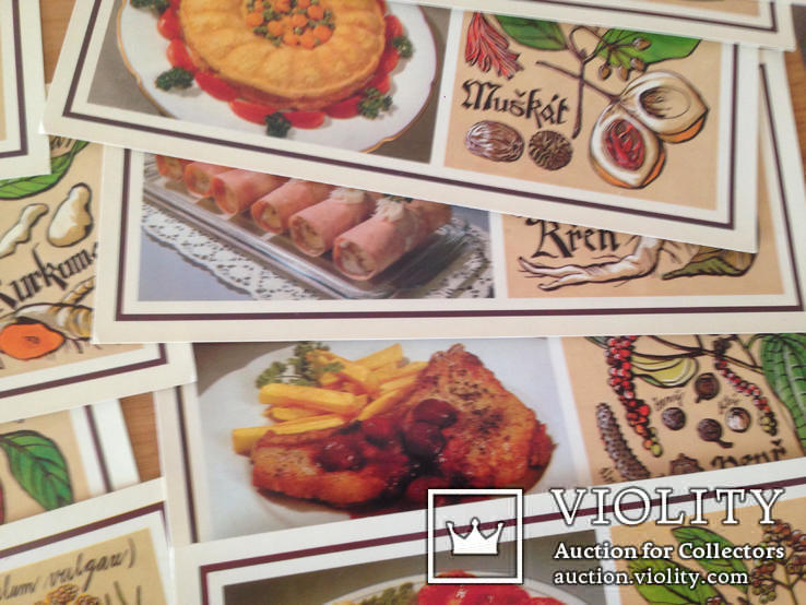 Набор открыток с описанием чешских блюд  21шт., фото №5