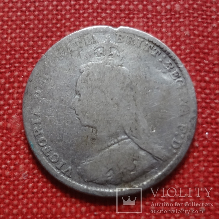 3 пенса 1887   Великобритания  серебро    (К.40.5)~, фото №4