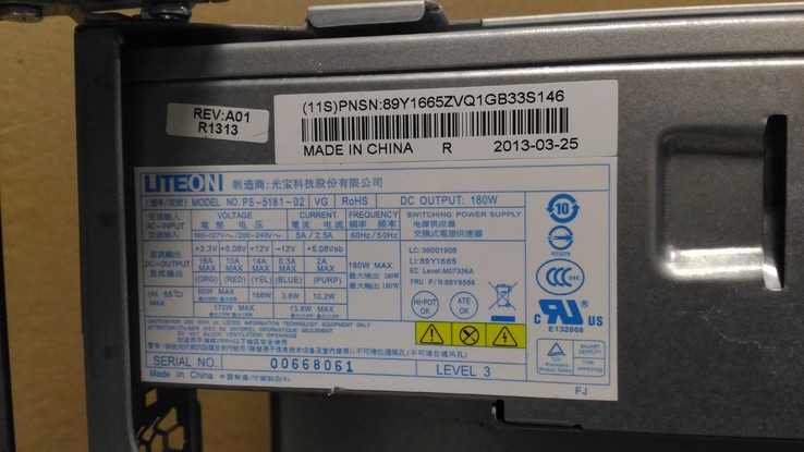 Корпус Lenovo ThinkCentre M92p + БП 180Вт, фото №6