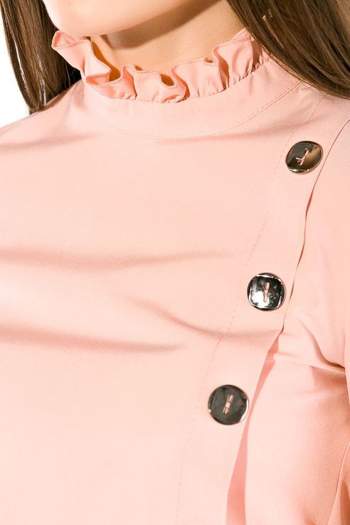 Блузка женская однотонная, с пуговицами, фото №10