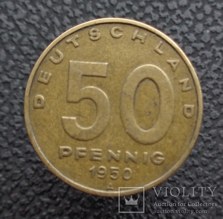 Германия 50 пфеннигов 1950, фото №3