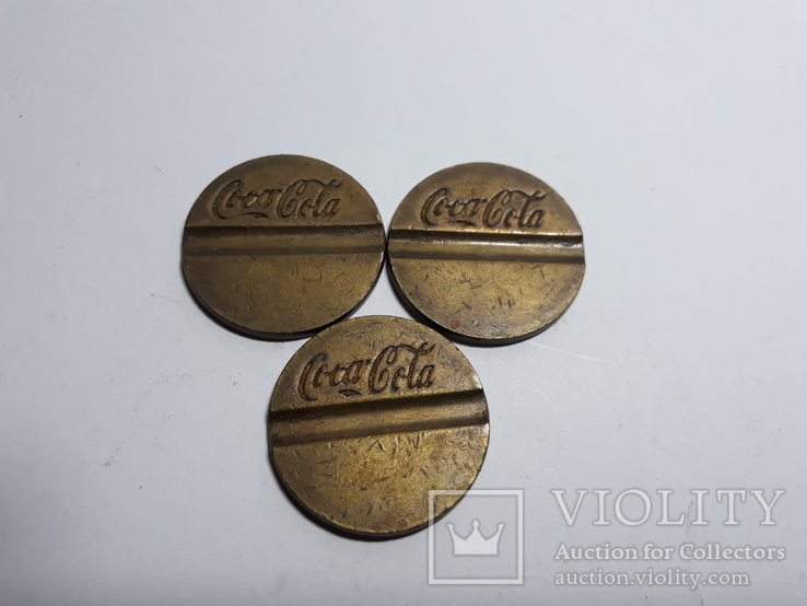 Три жетона Coca Cola, фото №2