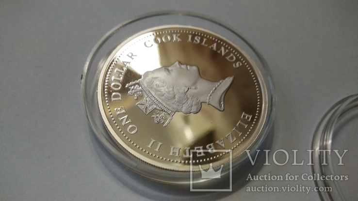 1 доллар 2005 год серебро унция острова Кука, фото №3