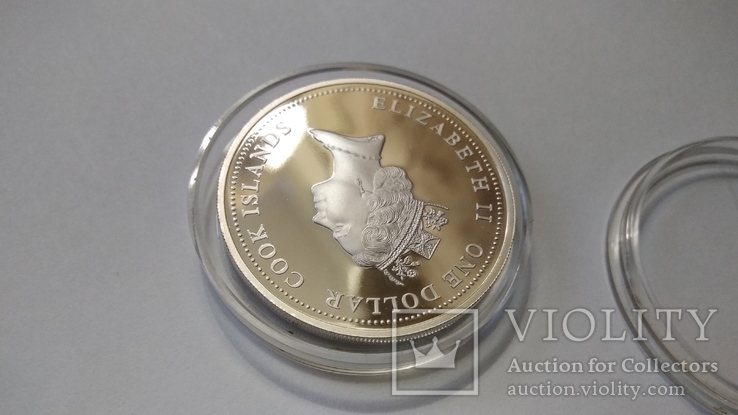 1 доллар 2005 год серебро унция острова Кука, фото №4